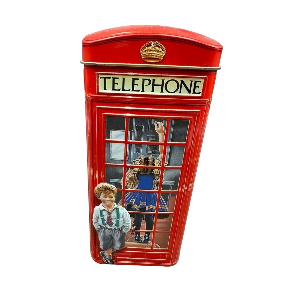 Churchills Telephone Kiosk Money Box Jelly Babies Candy Bin